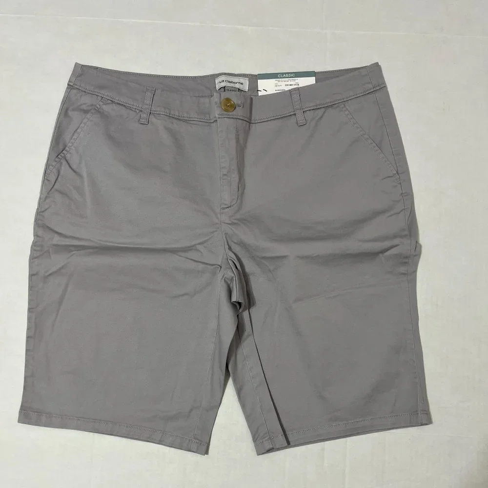 Liz Claiborne NWT Sz 16T Silver Screen Classic Bermuda Shorts